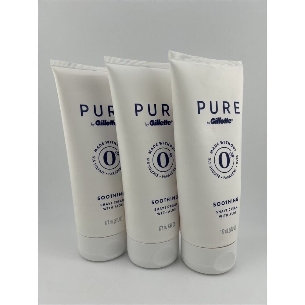 Gillette Pure Shave Cream for Men 170g. (3-Pack)